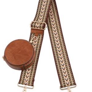 NWT - Guitar Strap with brown zip pouch